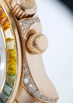 Rolex Daytona Rainbow 116595RBOW: Black Dial, Diamond Bezel, Oyster Bracelet, Rose Gold Watch(1:1 replica) - Image 6