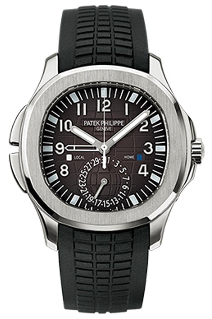 857DDE56-9E32-7AF6-DD36-751D2E9DF1FC.jpg Patek Philippe Aquanaut Dual Time Black Dial Automatic Men’s Watch 5164A-001(1:1 replica) - Image 1