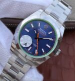 Replica Rolex Milgauss 116400 GV JF Green Sapphire Blue Dial SS Bracelet SH3131 - Image 2