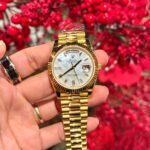 Rolex Refined Mother Of Pearl   Moissanite Diamonds Dial 18K Gold Wrapped GMF 40mm - Image 2