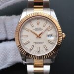 Replica Rolex DateJust II 41mm SS/YG White Dial Lumed Marker SS/YG Bracelet A3136