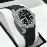 Patek Philippe Replica 1:1 Watch Aquanaut 5069G With Moissanite Diamonds Bezel 35.6mm - Image 3