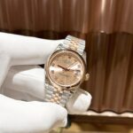 Rolex Replica Watch DateJust Women s Smooth Bezel Demi Rose 31mm - Image 3