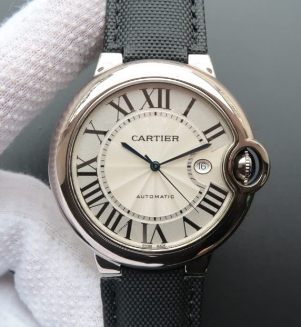 87EE4499-7627-4EAA-50C1-0E86D4B32E5A.jpg Replica Cartier Ballon Bleu 46mm SS White Dial Nylon Strap ETA 2824 - Image 1