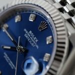 Rolex DateJust Knock Off Watches Blue Dial Moissanite Diamonds Clean Factory 41mm - Image 7