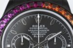 Rolex Daytona Blaken with Black DLC Coating – Modified Rainbow Diamond – Black(1:1 replica) - Image 3
