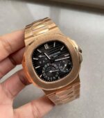 Replica PATEK PHILIPPE Nautilus Moon Phases 5712 RG Grey Dial on RG Bracelet PPF A240 - Image 2