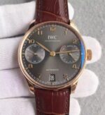 Replica IWC ZF Portuguese RG IW500702 Leather Strap A52010