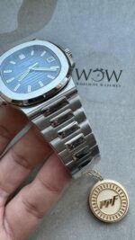 Replica PATEK PHILIPPE Nautilus 5811/1G PPF 1:1 Best Edition Grey Textured Dial on SS Bracelet Asian Cal.26-330CS - Image 5