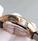 Replica Omega V6F De Ville Hour Vision Co-Axial 41mm RG Brown Dial Brown Leather Strap A8500 - Image 5