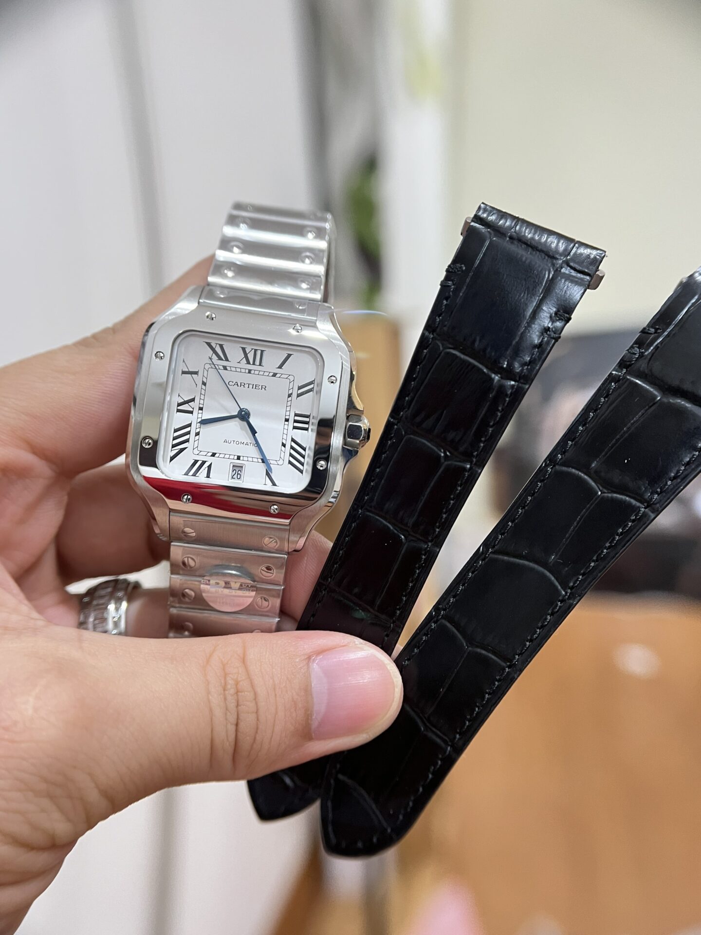 8A03EA00-1F61-8C32-F936-98EEEFEA3530.jpg Cartier Santos WSSA0018 Replica 1:1 Watch White Dial 39.8mm - Image 1
