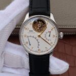 Replica IWC AZ Portuguese Tourbillon IW5046 White Dial YG Markers