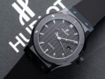 Hublot Classic Fusion Replica Watch Ceramic Carbon Dial Rubber Strap GSF 42mm - Image 3