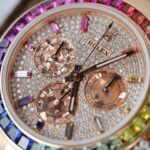 Rolex Daytona Rainbow 116595 Best Replica Watch Gold Wrapped + Moissanite Diamonds 40mm - Image 6