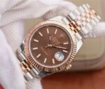Replica Rolex DateJust 41mm 126331 RG Wrapped Brown Dial SS/RG SS Bracelet A3235 - Image 2