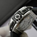Hublot Spirit Of Big Bang Titanium Dial Blue Custom Moissanite Diamonds Hong Kong 42mm - Image 9