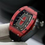 Richard Mille Rep 1:1 Watch RM07 Carbon Red Black Rubber Strap 36mm - Image 4