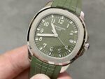 Fake Patek Philippe Replica Watch Aquanaut Jumbo White Gold Khaki Green Dial 5168G-010 3KF(1:1 replica) - Image 6