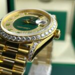Rolex Day-Date Replica Watch Gold Wrapped + Moissanite Diamonds Weight 173 Gram 40mm - Image 6