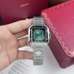 Cartier Replica Watch Santos De Cartier Green Dial BV Factory 39.8mm - Image 2