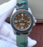 Replica Rolex Submariner Commando Gray Dial Ceramic Bezel Rubber Strap A2836
