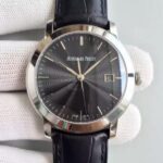 Replica Audemars Piguet Jules Audemars 15170 SS Black Dial Leather Strap A3120