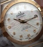 Replica Omega V6 Constellation 35mm SS White Dial Diamonds Markers RG Bezel A2500 - Image 3