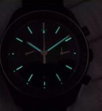 Replica Omega Speedmaster Moonwatch Co-Axial Chronograph Sedna Black Leather A9300 - Image 8