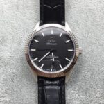 Replica Omega Globemaster Master Chronometer Black Dial Leather Strap