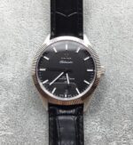 Replica Omega Globemaster Master Chronometer Black Dial Leather Strap