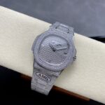 Fake Diamond Watch Patek Philippe Replica 5719/1G-001 Nautilus 40mm White Gold Diamond Pave White Gold Diamond Set Automatic AMG(1:1 replica) - Image 2
