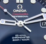 Replica Omega OMF Seamaster 300M Chronometer Blue Dial SS Bracelet A2824 - Image 6
