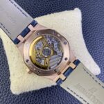 Audemars Piguet Replica AP Watch Royal Oak Selfwinding ??50th Anniversary?? 41mm Rose Gold Blue Dial Leather Strap 15510OR.OO.D315CR.01-APS(1:1 replica) - Image 2