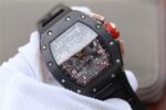 Replica Richard Mille RM011 Black Ceramic RG Chrono Skeleton Dial Black Rubber Strap A7750 - Image 2