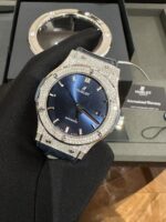 Hublot Replica 11 Watch Classic Fusion Blue Moissanite Diamond 42mm - Image 3