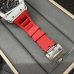 Richard Mille RM 35-01 Replica Rafael Nadal White Carbon Case Red Strap Watch | Swiss Movement, Skeleton Dial - Image 6