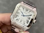 Fake cartier watch Santos large model mechanical movement Silver Dial Stainless Steel WSSA0018 BVF(1:1 replica) - Image 7