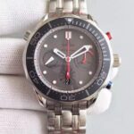 Replica Omega Seamaster 300m Diver ETNZ Regatta Co-Axial Chronograph Gray Dial SS Bracelet A7753