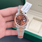 Rolex Rep 11 Watch DateJust 18K Rose Gold Wrapped Chocolate Dial GM Factory 36mm - Image 2
