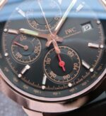 IWC Ingenieur Chrono RG IW3807 Black Dial Leather Strap - Image 3