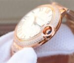 Replica Cartier Ballon Bleu 36mm RG White Textured Dial Diamond Bezel - Image 8