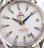 Replica Omega XF Seamaster CO-AXIAL Master James Bond White Textured Dial SS Bracelet A8507 - Image 4