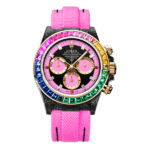 ROLEX Diw Daytona carbon rainbow pink 40mm carbon(1:1 replica)