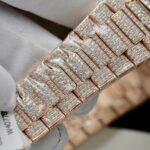 Patek Philippe Nautilus 5711 Replica Watch Gold Wrapped + Moissanite Diamonds Hong Kong Custom 40mm - Image 12