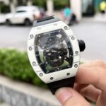Richard Mille Replica Watch RM052 Tourbillon Skull Carbon Rubber Strap 43mm - Image 3