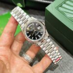 Rolex Replica 1:1 Watch Day-Date 228236 Black Dial With Stone Number GM Factory 40mm - Image 4
