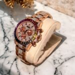 Rolex Daytona Rainbow Replica Watch Gold Wrapped + Ruby + Moissanite Diamonds 40mm - Image 6