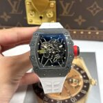 Richard Mille RM35-01 Rafael Nadal Carbon NTPT Best Copies Watches White Rubber Strap ZF Factory 49,9x43mm - Image 2