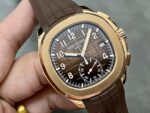 Fake Patek Philippe Replica Watch Aquanaut Chronograph Rose Gold Brown Dial 5968R-001 GRF(1:1 replica) - Image 2