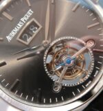 Replica Audemars Piguet TF Jules Tourbillon SS Big Date Black Dial - Image 2